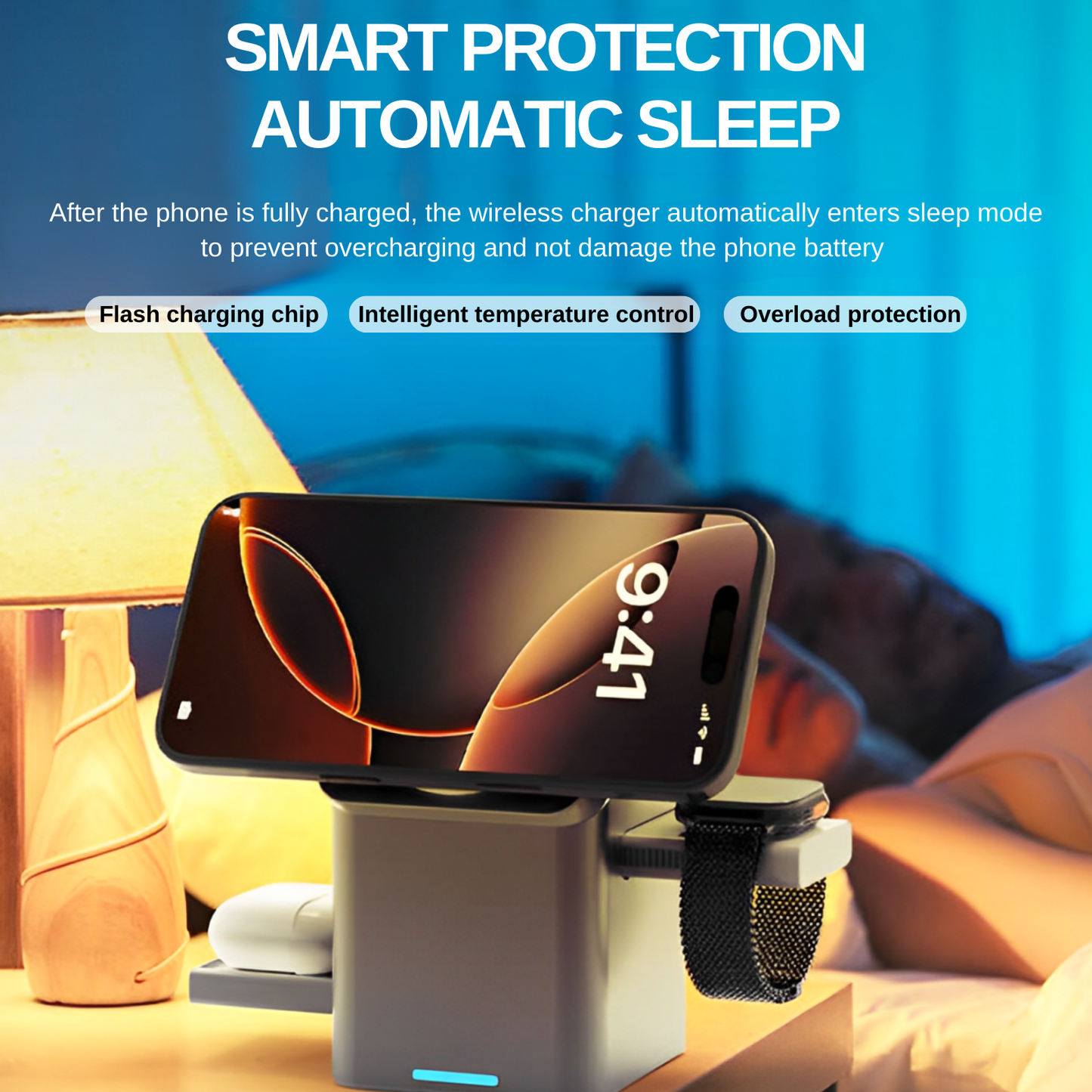 BESTYPE™ POWERDOCK-X 3-IN-1 AUTO-ROTATING WIRELESS CHARGING STATION