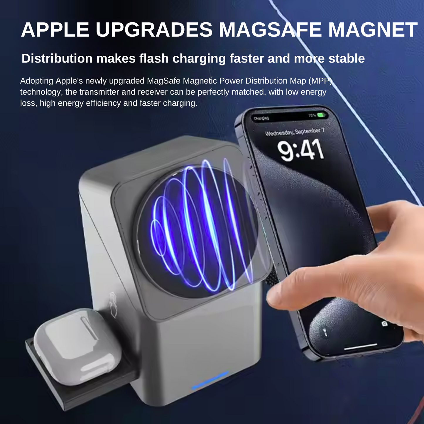 BESTYPE™ POWERDOCK-X 3-IN-1 AUTO-ROTATING WIRELESS CHARGING STATION